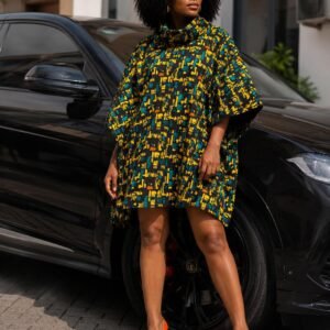 Handmade Ankara Poncho Top