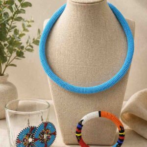Maasai Beaded Choker Jewelry Set