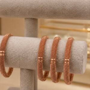 Raw Copper Mesh Bracelet Set
